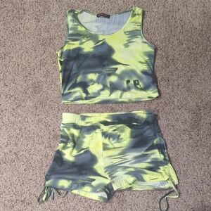 Stylish Tie-Dye Tank and Shorts Set